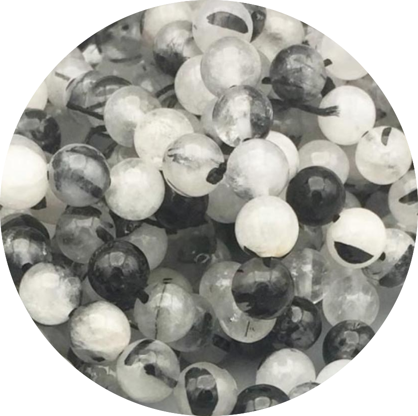 Kwarts Rutiel zwart Rutiled quartz-